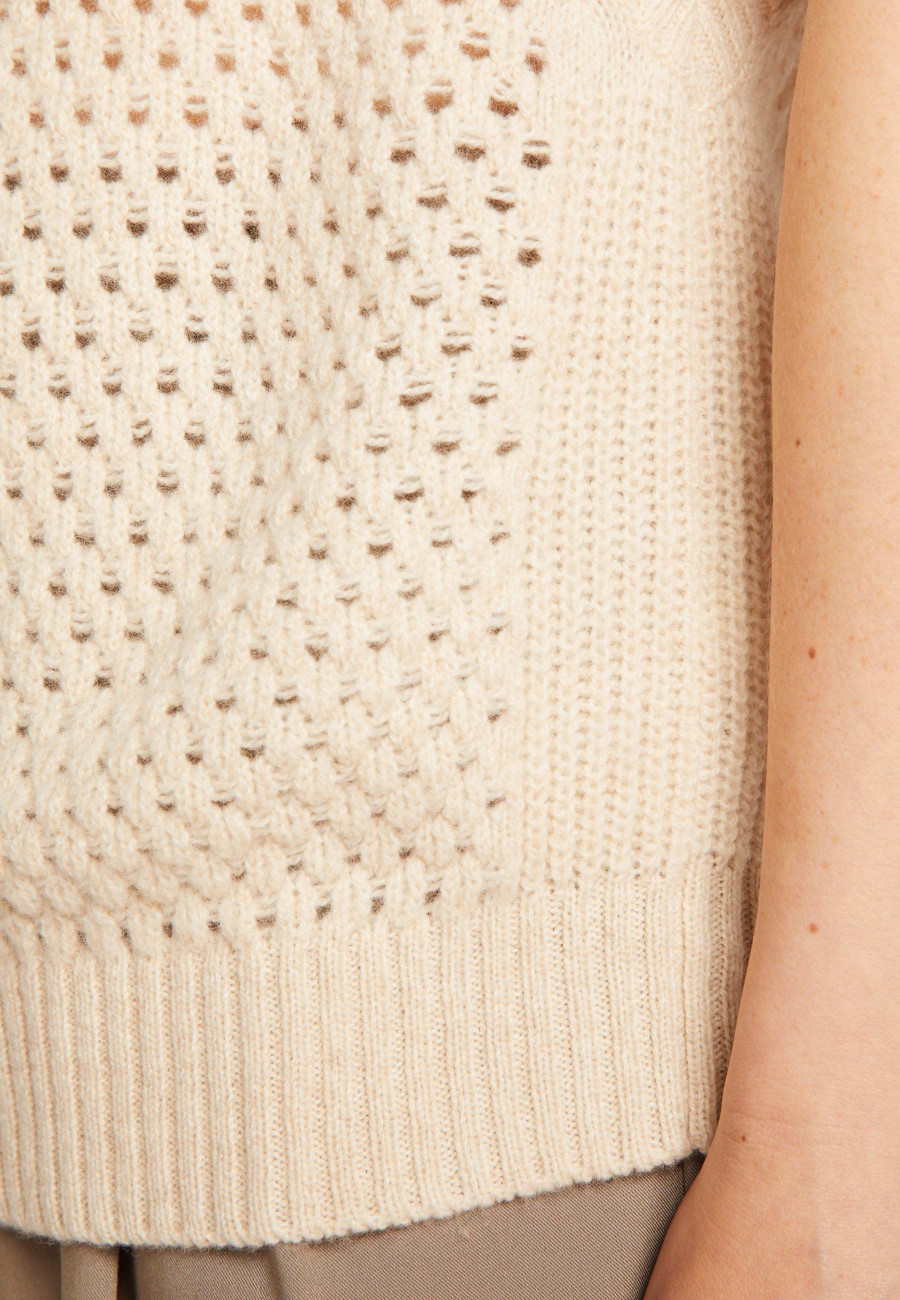 Sleeveless wool and cashmere sweater - Raven