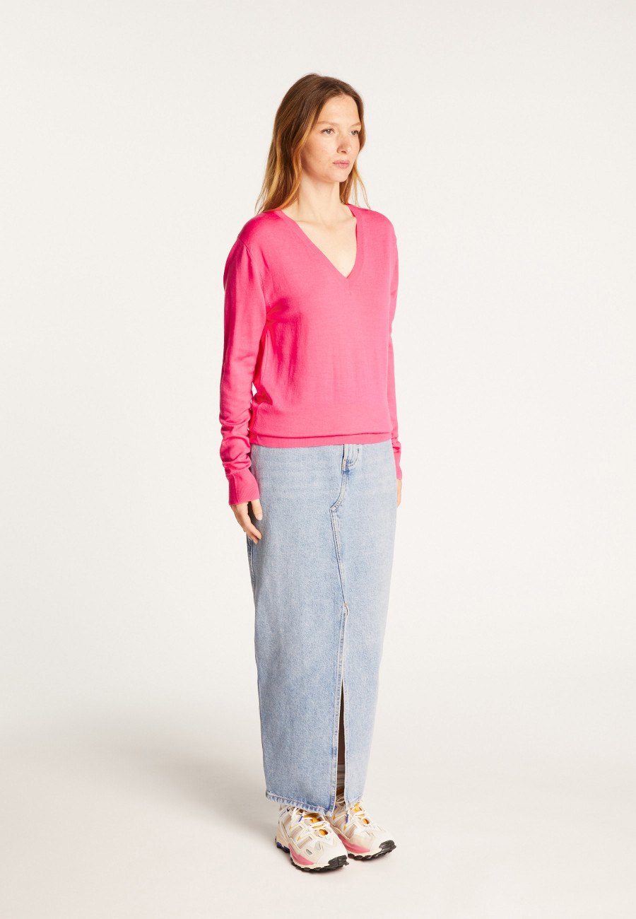 V-neck merino wool sweater - Arya