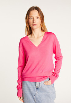 V-neck merino wool sweater - Arya