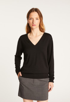 V-neck merino wool sweater - Arya