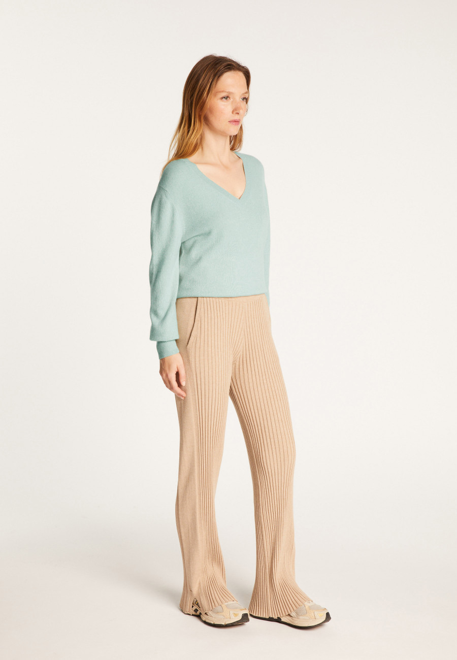 Pocket pants in wool blend - Carmen