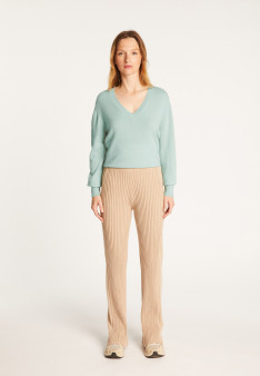 Pocket pants in wool blend - Carmen