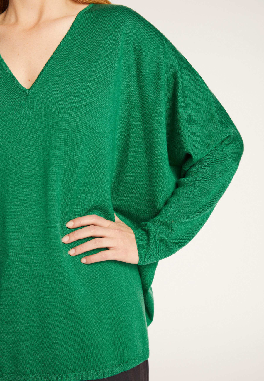 Batwing sleeve wool sweater - Boxe