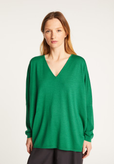 Batwing sleeve wool sweater - Boxe