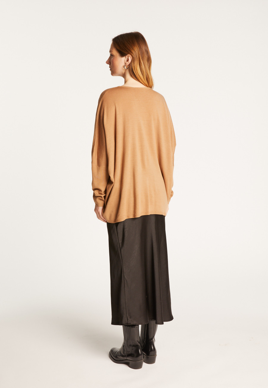 Batwing sleeve wool sweater - Boxe