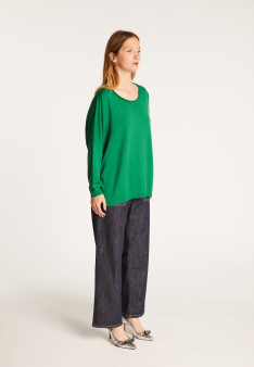 Loose-fit fine merino wool sweater - Azel