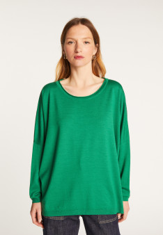 Loose-fit fine merino wool sweater - Azel