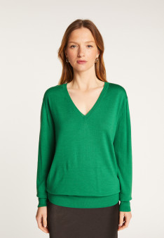 V-neck merino wool sweater - Arya