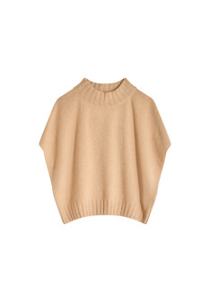 Loose-fit short-sleeved cashmere sweater - Virginia