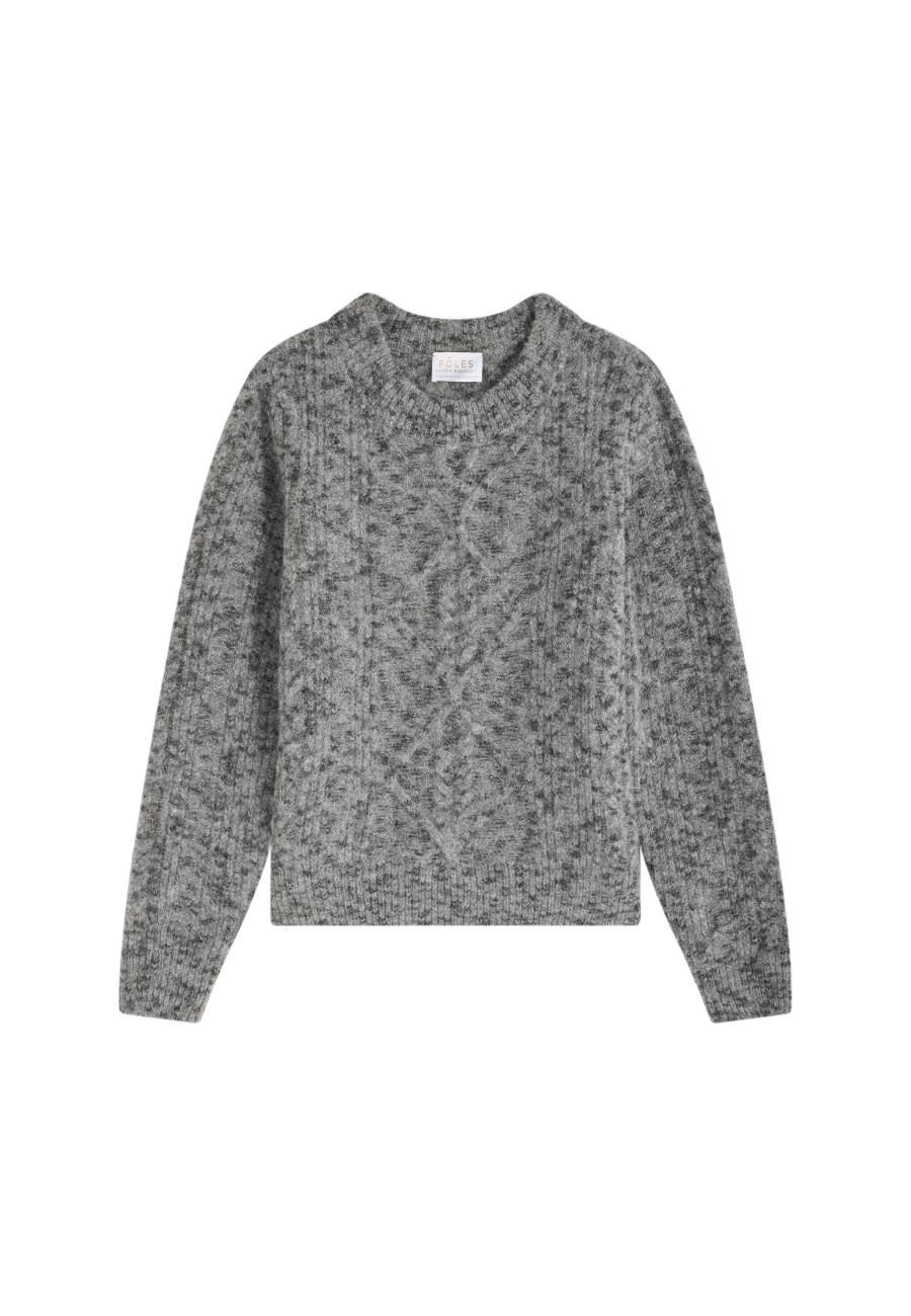 Round neck mohair wool sweater - Vanessa