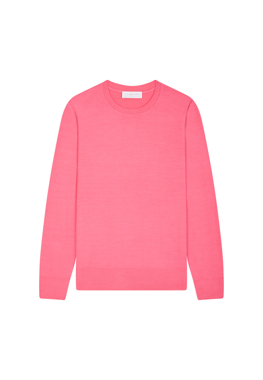 Round neck merino wool sweater - Asena