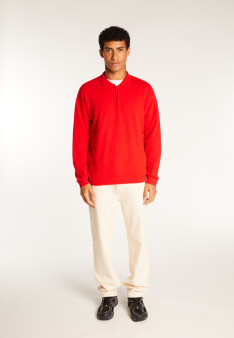 Cashmere Zip-Up Polo Shirt - Taylor