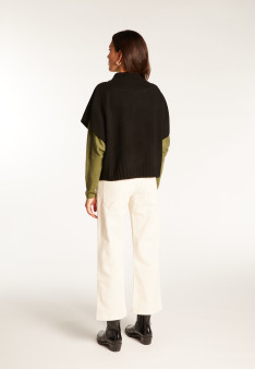 Loose-fit short-sleeved cashmere sweater - Virginia