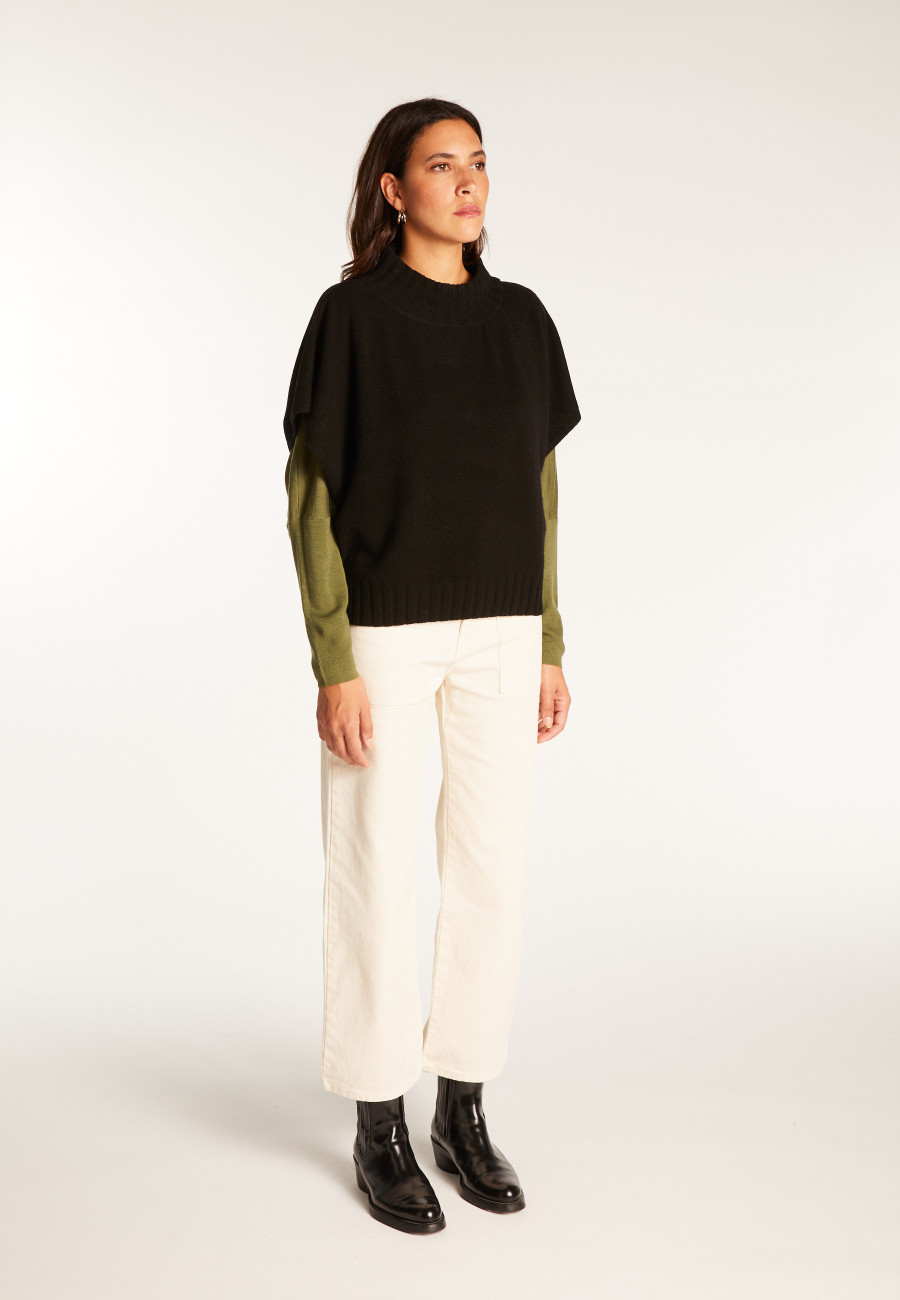 Loose-fit short-sleeved cashmere sweater - Virginia