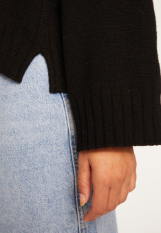 Cashmere crew neck short sweater - Vicky