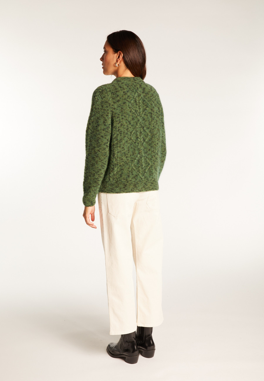 Round neck mohair wool sweater - Vanessa