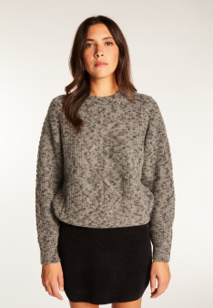 Round neck mohair wool sweater - Vanessa