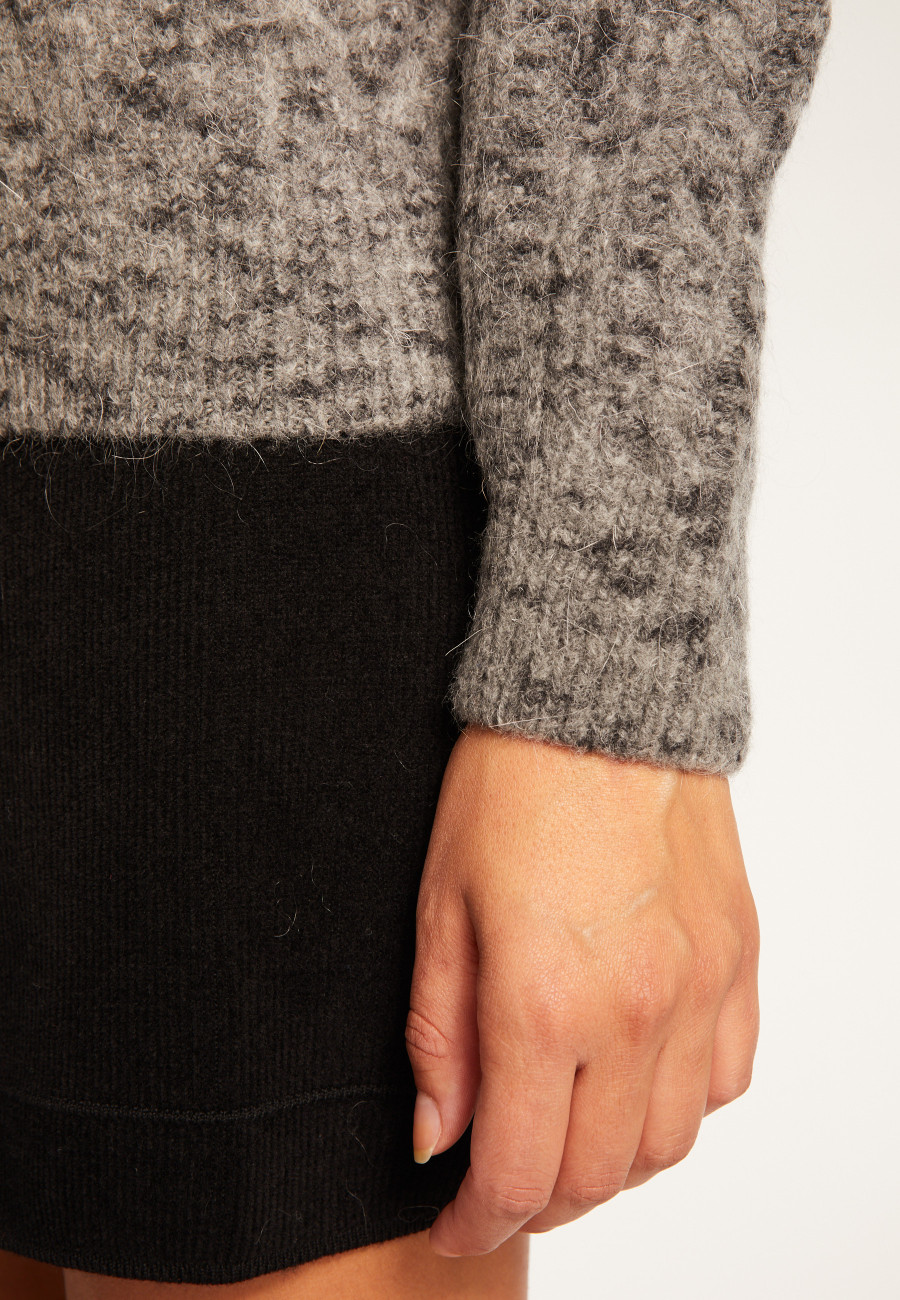 Round neck mohair wool sweater - Vanessa