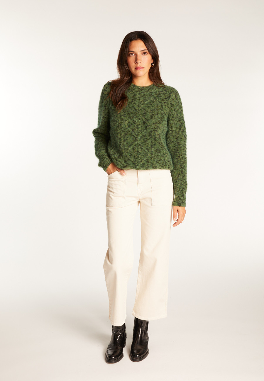 Round neck mohair wool sweater - Vanessa