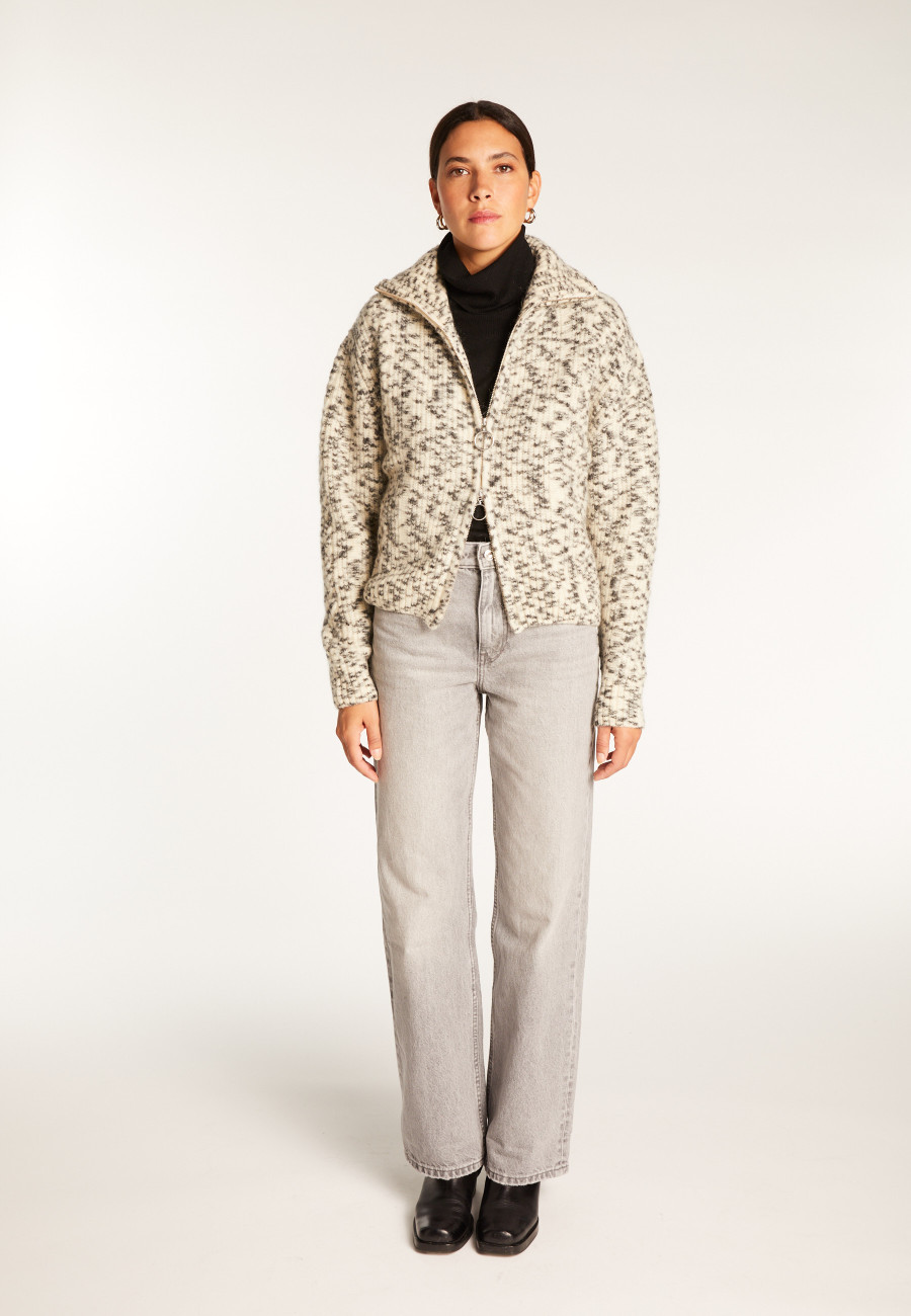 Zipped mohair wool jacket - Valentine