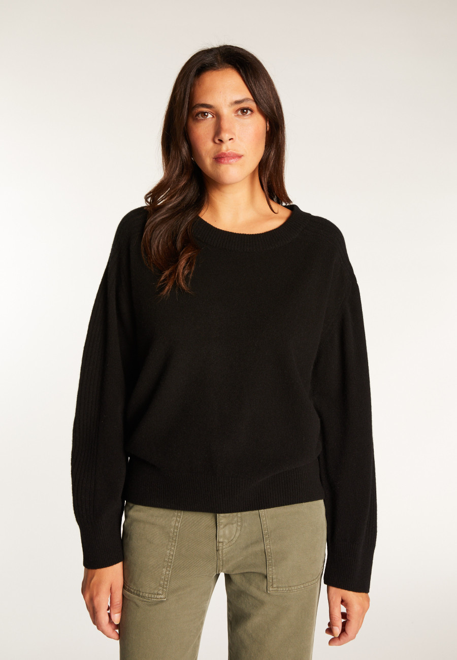 Round neck sweater in merino wool - Rosalie