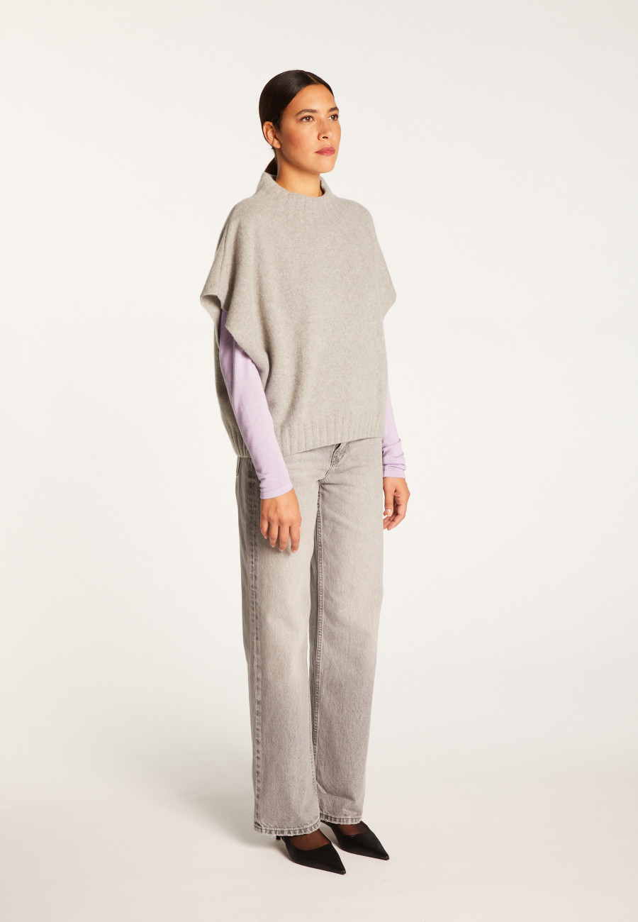 Loose-fit short-sleeved cashmere sweater - Virginia