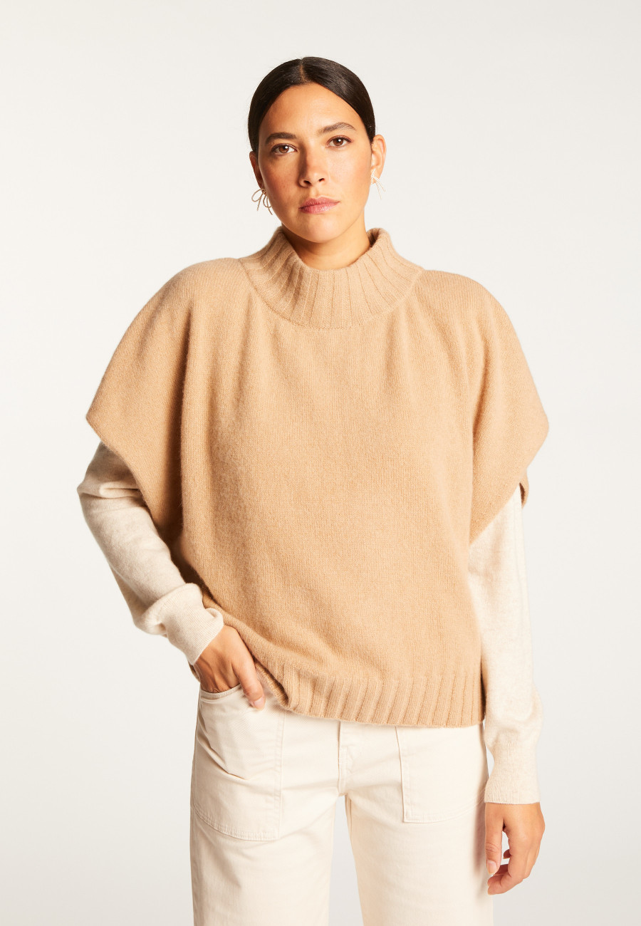 Loose-fit short-sleeved cashmere sweater - Virginia