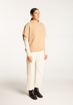 Loose-fit short-sleeved cashmere sweater - Virginia