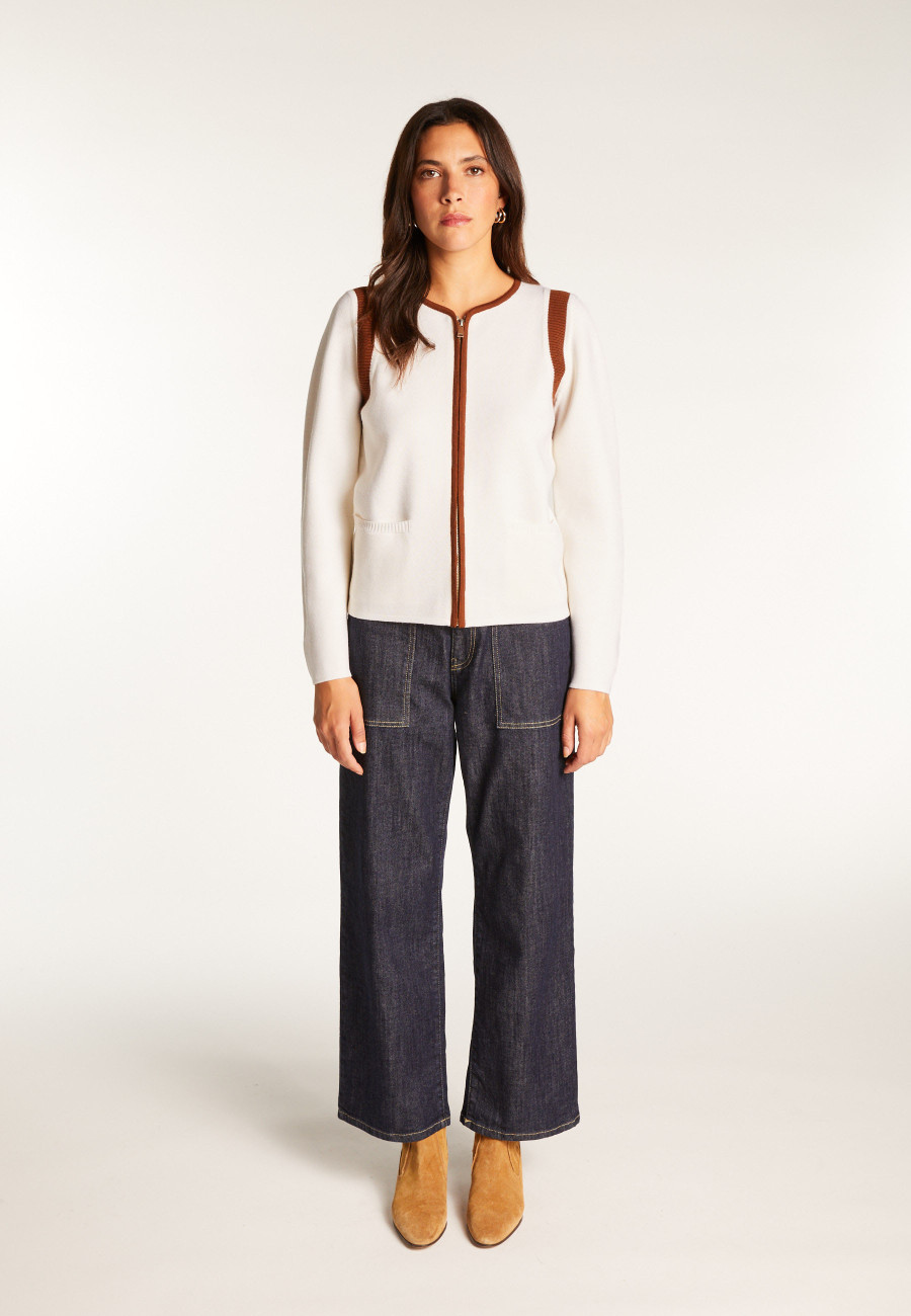 Zipped jacket in merino wool - Reine