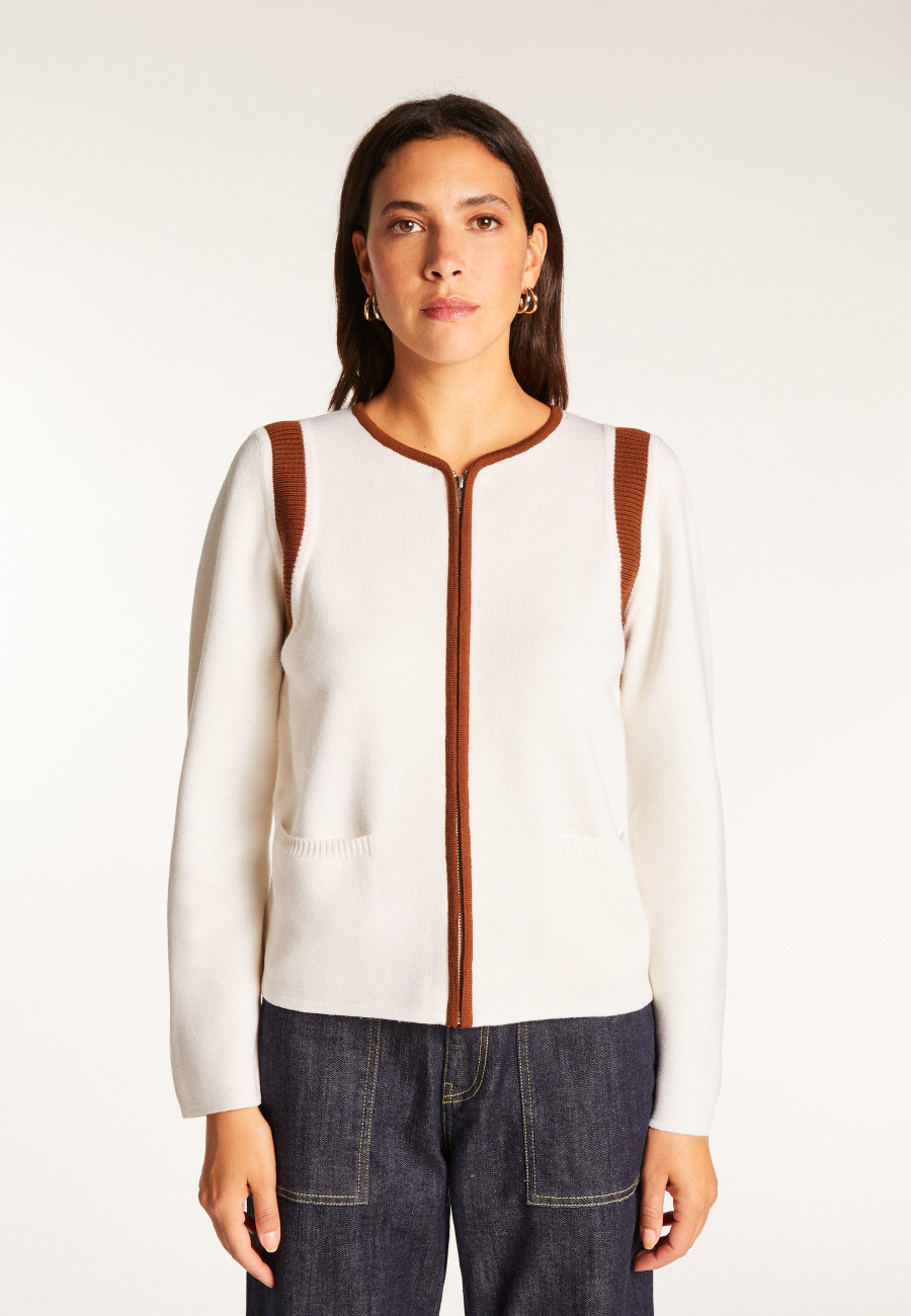 Zipped jacket in merino wool - Reine