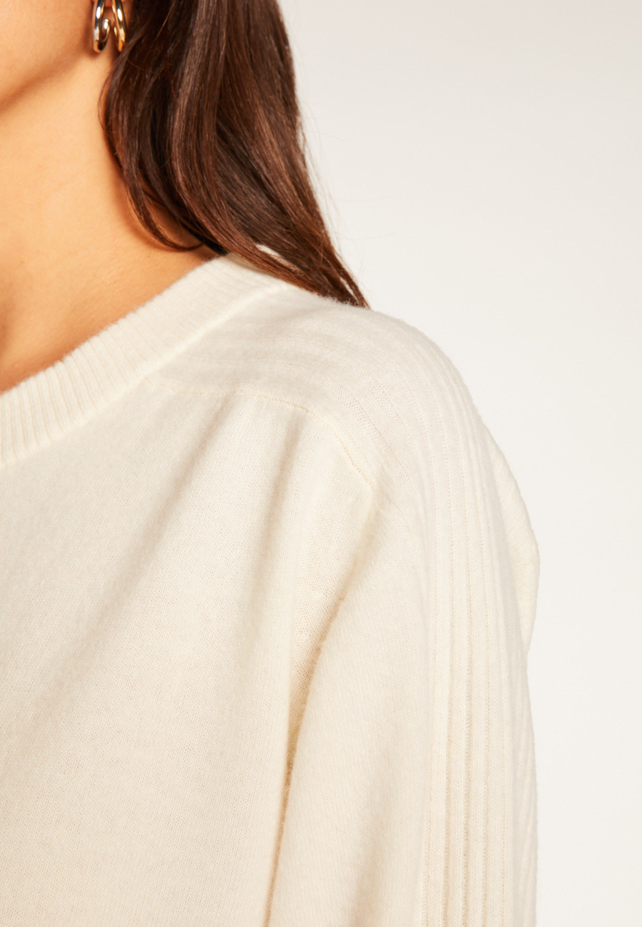 Round neck sweater in merino wool - Rosalie