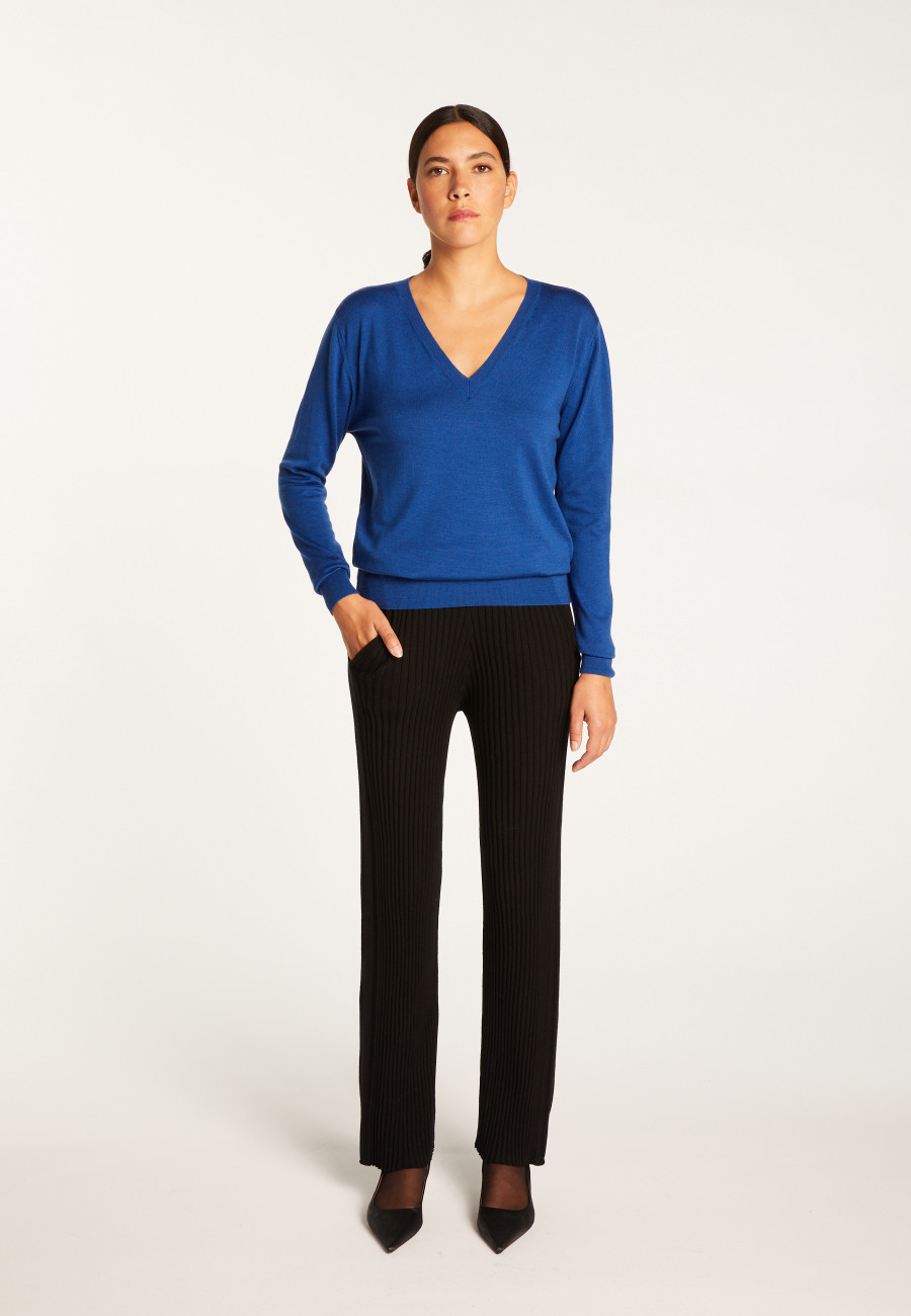 V-neck merino wool sweater - Arya