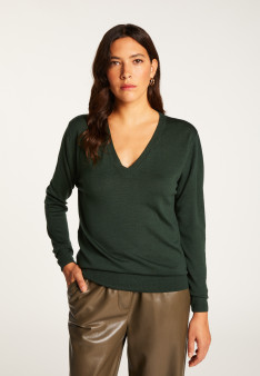 V-neck merino wool sweater - Arya