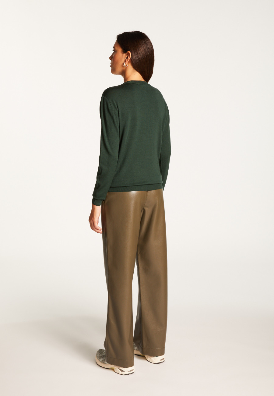 V-neck merino wool sweater - Arya