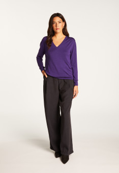 V-neck merino wool sweater - Arya