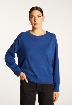 Round neck sweater in merino wool - Rosalie