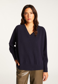 V-neck sweater in merino wool - Robine