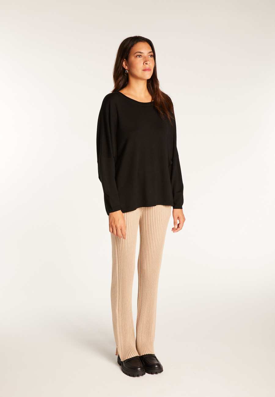 Loose-fit fine merino wool sweater - Azel