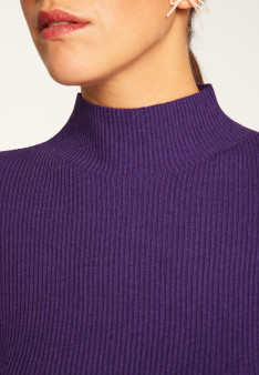 High neck sweater in wool blend - Reagan