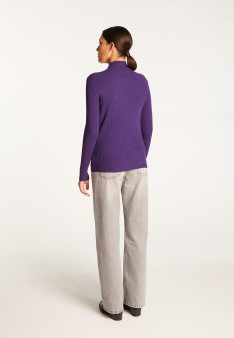 High neck sweater in wool blend - Reagan