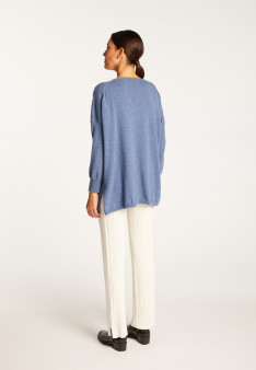 Oversized V-neck sweater in cashmere - Apolline