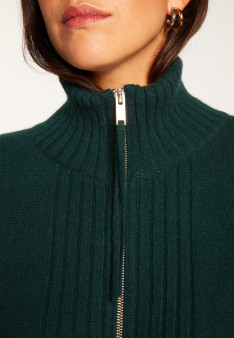 Zipped cashmere vest - Agnes