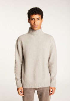 Cashmere Blend High Neck Sweater - Tiago