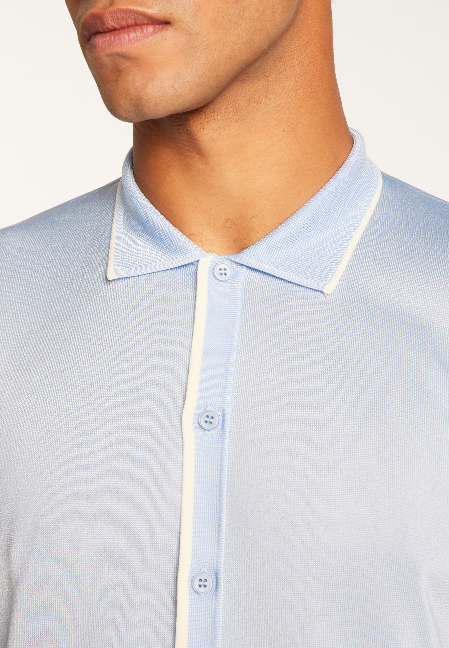 Short-sleeved shirt in Fil Lumière - Roman