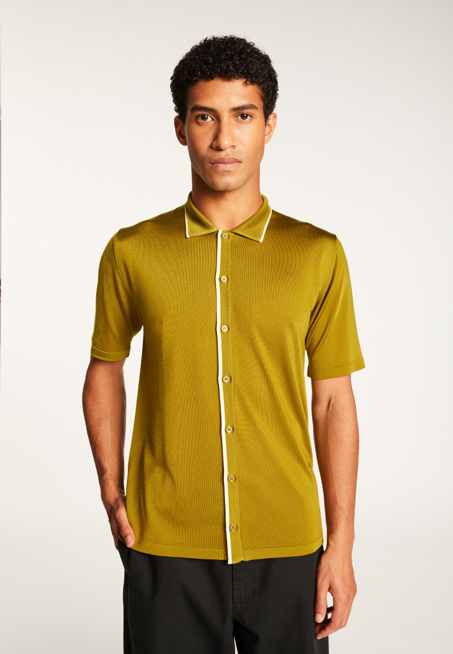 Short-sleeved shirt in Fil Lumière - Roman