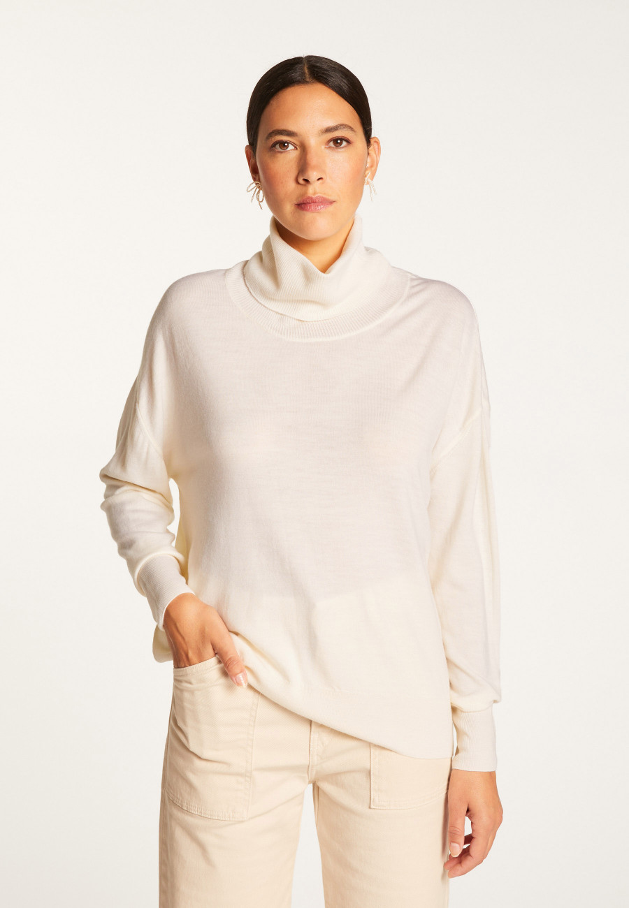 Turtleneck sweater in merino wool - Alisa