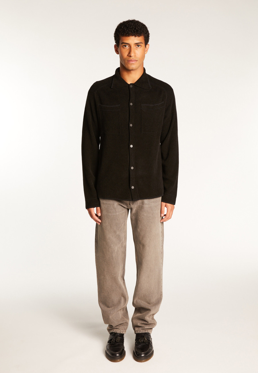 Unisex velvet wool overshirt - Timeo