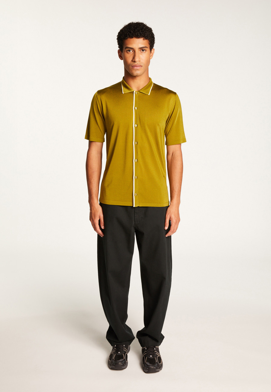 Short-sleeved shirt in Fil Lumière - Roman