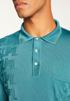 Fil Lumière geometric pattern polo shirt - Stanley