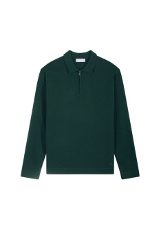 Cashmere Zip-Up Polo Shirt - Taylor